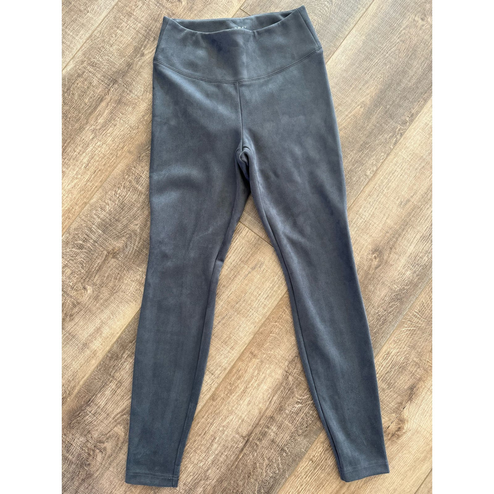 White House Black Market Runway Leggings Suede Size 6 Grey - Picture 2 of 10
